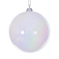 Vickerman 4.75" White Iridescent Ball Ornament (3 Pack)