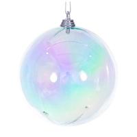 Vickerman 4" Baby Blue Iridescent Ball Ornament (4 pack)