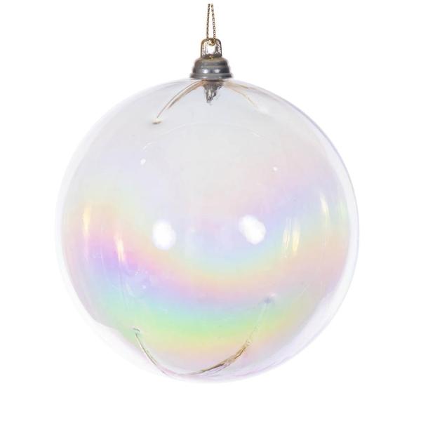 4" Champagne Iridescent Ball Ornament (4 pack)
