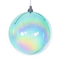 Vickerman 4.75" Teal Iridescent Ball Ornament (3 Pack)
