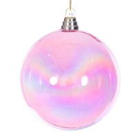 Vickerman 6" Pink Iridescent Ball Ornament (2 Pack)