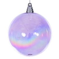 Vickerman 6" Lavender Iridescent Ball Ornament (2 Pack)