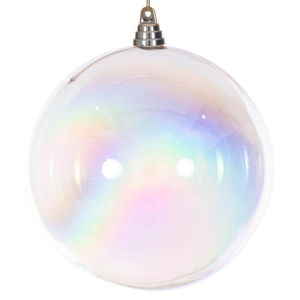 8" Champagne Iridescent Ball Ornament