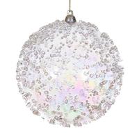 Vickerman 4.75" Champagne Iridescent Ice-like Finish Ball Ornament (3 Pack)