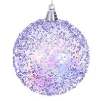Vickerman 6" Lavender Iridescent Ice-like Finish Ball Ornament (2 pack)
