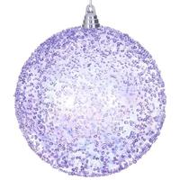 Vickerman 8" Lavender Iridescent Ice-like Finish Ball Ornament