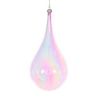 Vickerman 4" Pink Iridescent Drop Ornament (3 Pack)