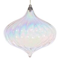 Vickerman 6" Champagne Iridescent Glossy Onion Ornament (2 Pack)