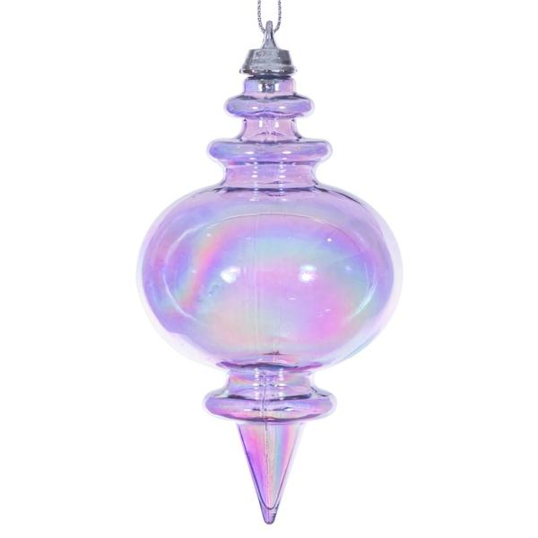 5" Lavender Iridescent Finial Ornament (3 Pack)