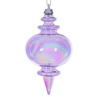 Vickerman 5" Lavender Iridescent Finial Ornament (3 Pack)