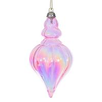 Vickerman 5" Pink Iridescent Drop Ornament (3 Pack)