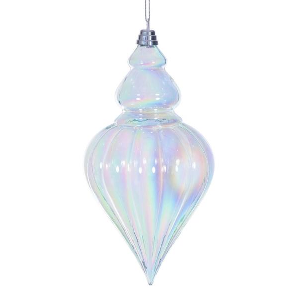12" Baby Blue Iridescent Drop Ornament