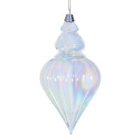 Vickerman 12" Baby Blue Iridescent Drop Ornament