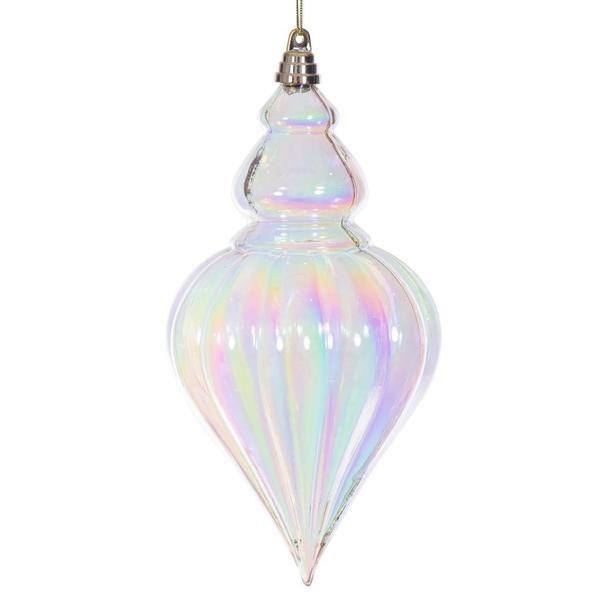 12" Champagne Iridescent Drop Ornament