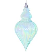 Vickerman 12" Teal Iridescent Drop Ornament