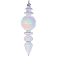 Vickerman 7.5" Clear Iridescent Finial Ornament (2 Pack)