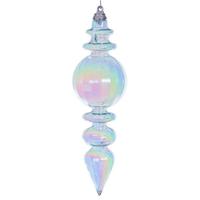 Vickerman 7.5" Baby Blue Iridescent Finial Ornament (2 Pack)