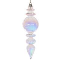 Vickerman 7.5" Champagne Iridescent Finial Ornament (2 Pack)