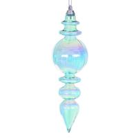 Vickerman 7.5" Teal Iridescent Finial Ornament (2 Pack)