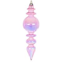 Vickerman 7.5" Pink Iridescent Finial Ornament (2 Pack)