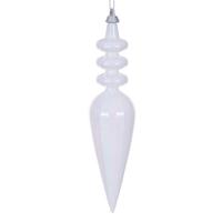 Vickerman 8.5" White Iridescent Finial Ornament (2 Pack)