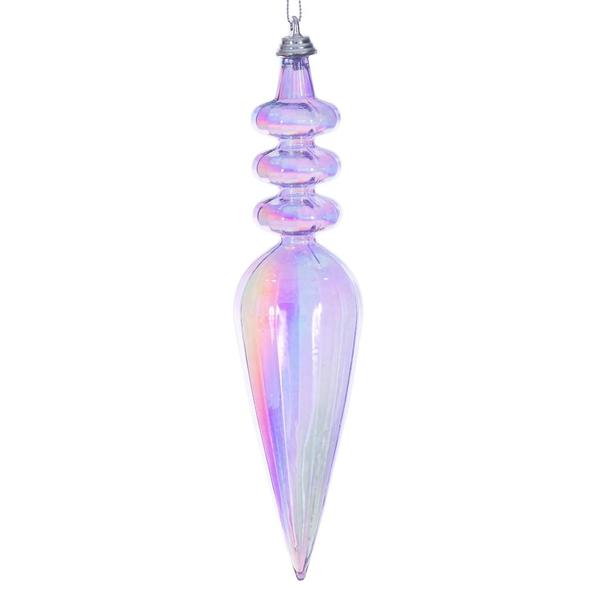 8.5" Lavender Iridescent Finial Ornament (2 Pack)