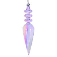 Vickerman 8.5" Lavender Iridescent Finial Ornament (2 Pack)