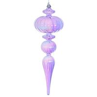 Vickerman 12" Lavender Iridescent Glossy Finial Ornament
