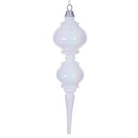Vickerman 16.5" White Iridescent Finial