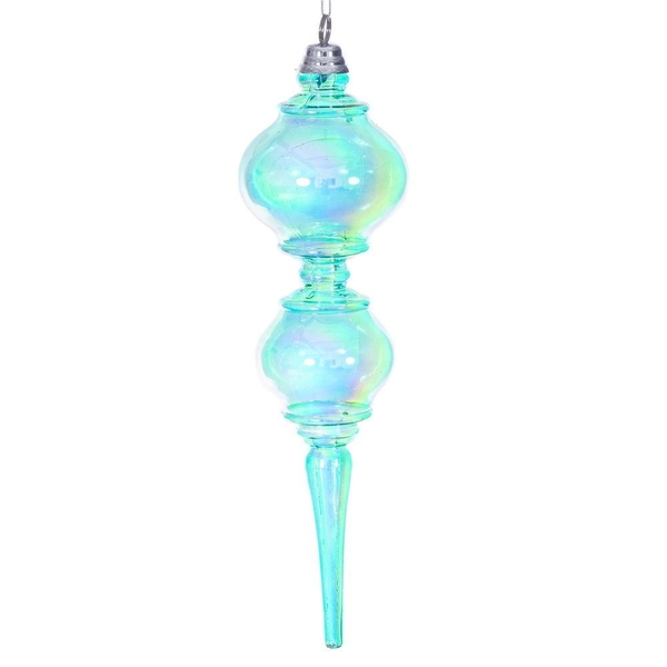 16.5" Teal Iridescent Finial 