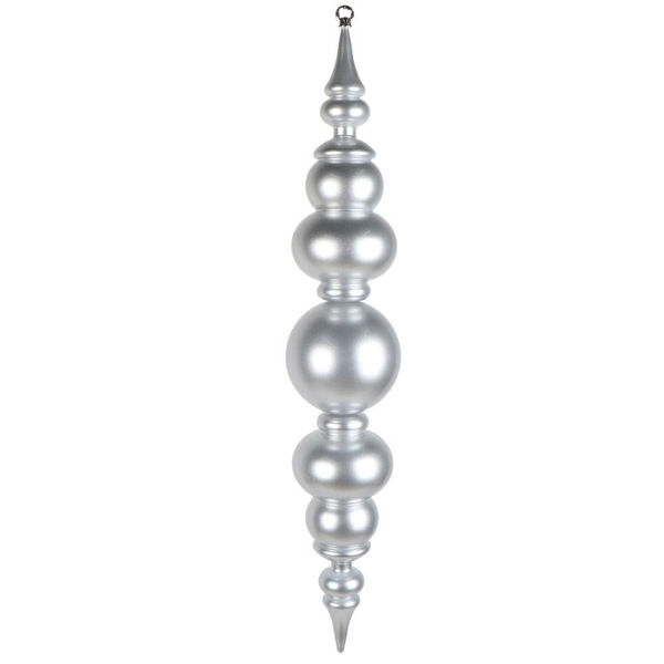 34" Silver  UV Candy Ball Finial Drop Ornament