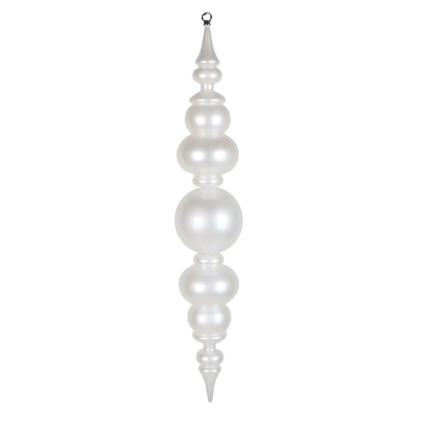 34" White UV Candy Ball Finial Drop Ornament