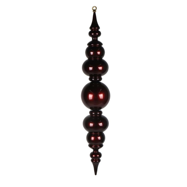34" Burgundy UV Candy Ball Finial Drop Ornament