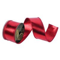 Vickerman 2.5" x 10Yd Red Foil Christmas Ribbon