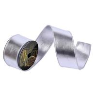 Vickerman 2.5" x 10Yd Silver Foil Christmas Ribbon