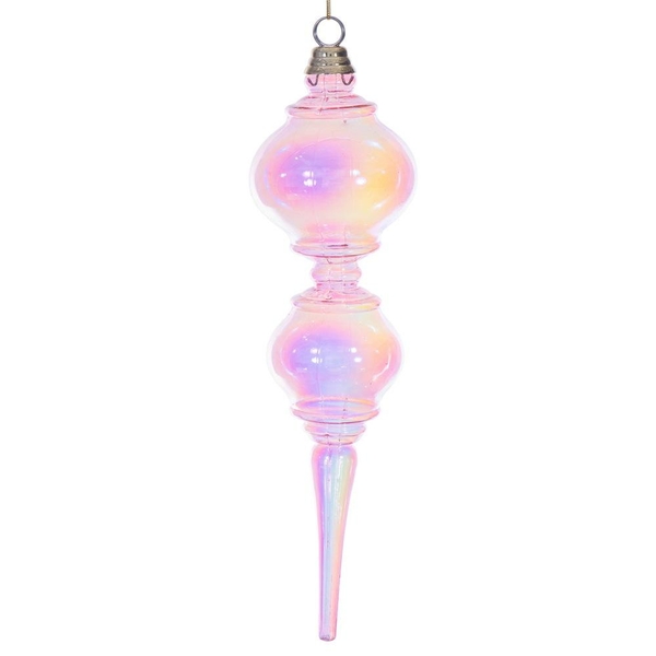 16.5" Pink Iridescent Finial 