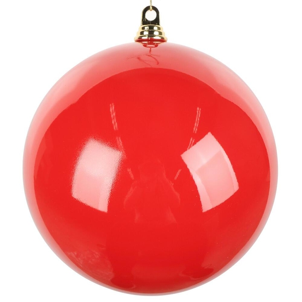 12" Red Enamel High-Gloss Ball Ornament 12" Red Enamel High-Gloss Ball Ornament