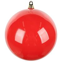 Vickerman 12" Red Enamel High-Gloss Ball Ornament