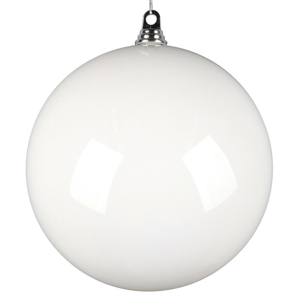 12" White Enamel High-Gloss Ball Ornament 12" White Enamel High-Gloss Ball Ornament