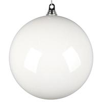 Vickerman 12" White Enamel High-Gloss Ball Ornament