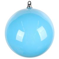 Vickerman 12" Light Blue Enamel High-Gloss Ball Ornament