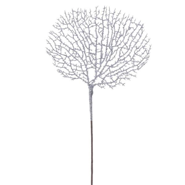 21" Silver Coral Glitter Spray (4 Pack)
