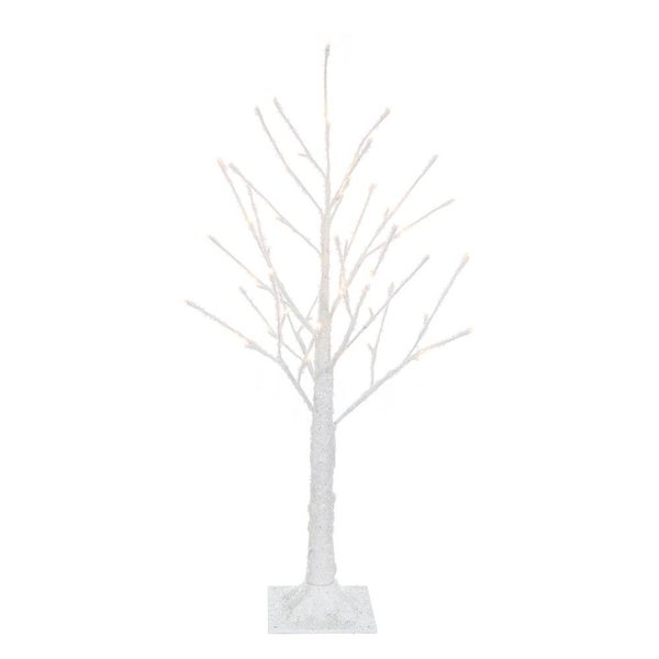 3' White Icy 48 Light Outdoor LED Lighted Twig Tree