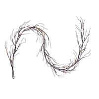 Vickerman 6' Brown Icy Sugar Twig Garland LED 48WW