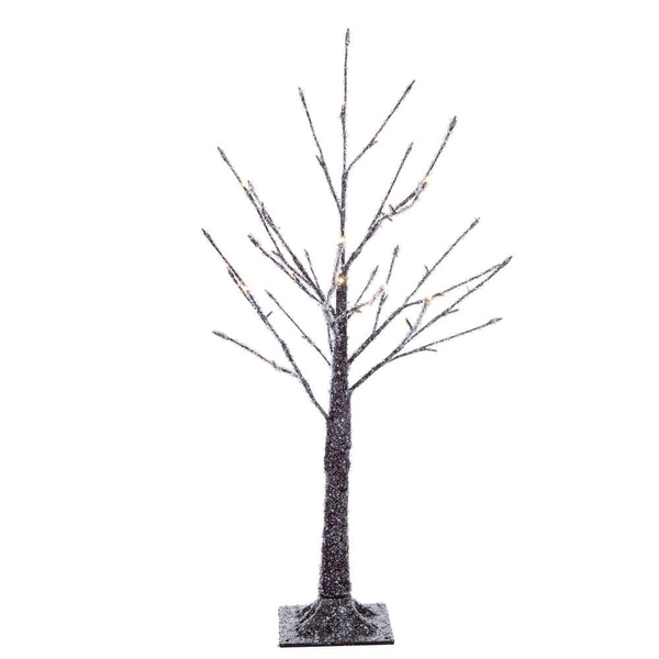 3' Brown Icy 48 Light Outdoor LED Lighted Twig Tree