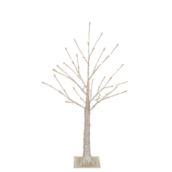 3' Champagne Icy 48 Light Outdoor LED Lighted Twig Tree