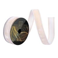 Vickerman 1" x 10yd Ivory Velvet Dupion Backing Christmas Ribbon