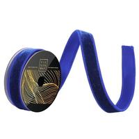 Vickerman 1" x 10yd Cobalt Velvet Dupion Backing Christmas Ribbon