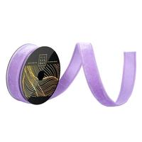 Vickerman 1" x 10yd Lavender Velvet Dupion Backing Christmas Ribbon
