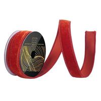 Vickerman 1" x 10yd Copper Velvet Dupion Backing Christmas Ribbon